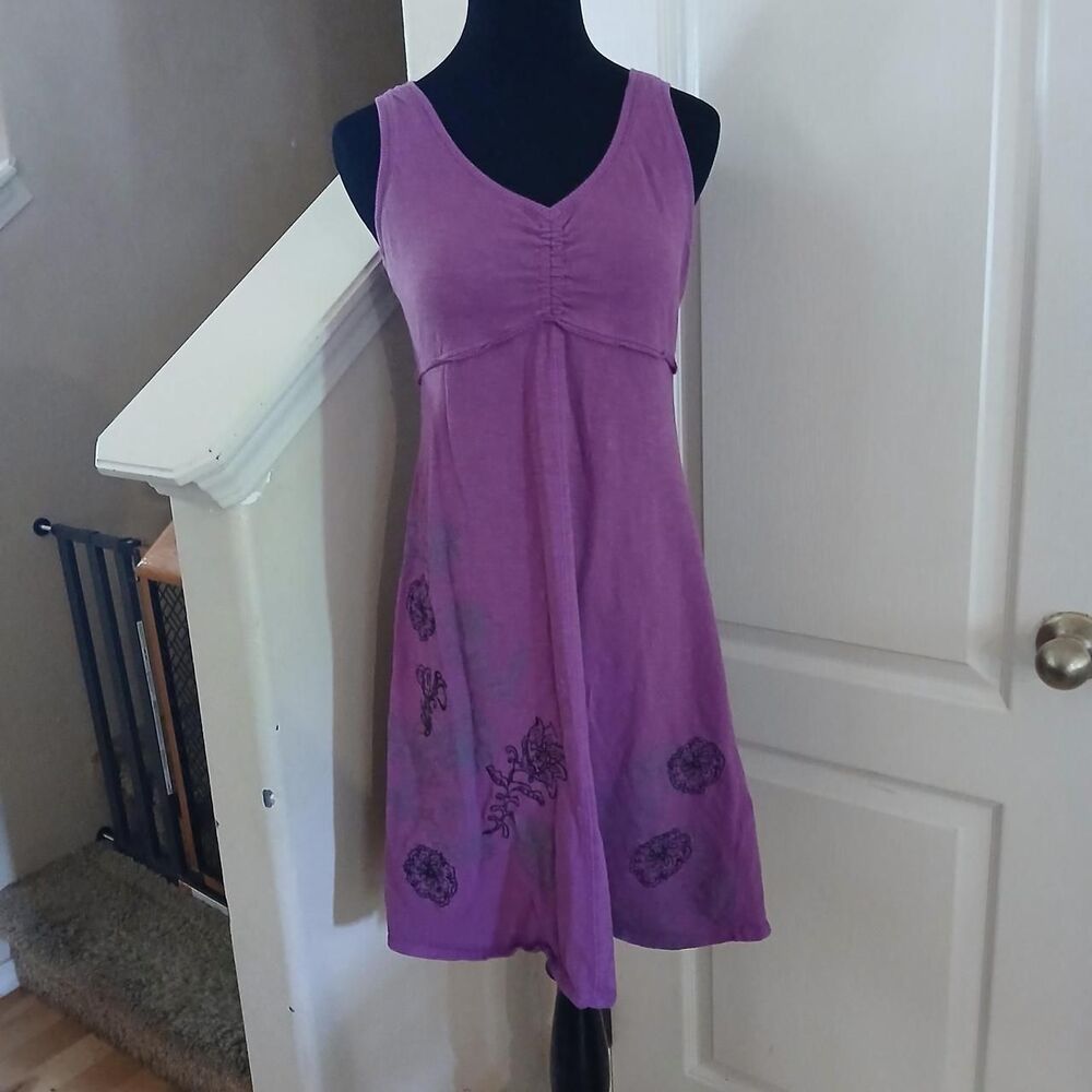 Aventura Clothing 100% Organic Cotton Embroidered Dress S Boho Granola Indie